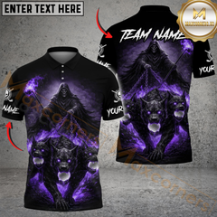 Maxcorners Shadow Reaper Golf Polo Personalized Name, Team Name 3D Shirt (4 Colors)