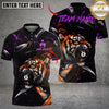Maxcorners Billiards 8 Ball Tiger King Customized Name, Team Name 3D Shirt (6 Colors)