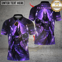 Maxcorners Bowling Ancient Egyptian God Anubis Multicolor Customized Name, Team Name 3D Shirts