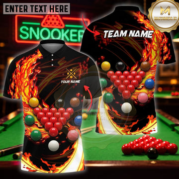 Maxcorners Billiards Gear Exploding Triangle Style Customized Name 3D Shirt