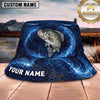 Maxcorners Fishing Blue Water Vortex Fish Scale Personalized 3D Bucket Hat (13 Fish Species)
