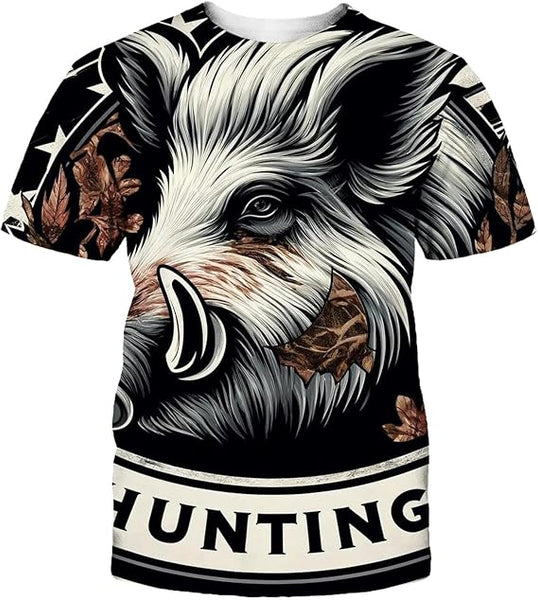 Maxcorners Classic Boar Hunting Custom Name Shirt 3D All Over Printed Clothes