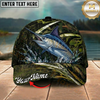 Maxcorners Fishing Woodland Camouflage Water Splash Personalized 3D Cap (12 Fish Species)