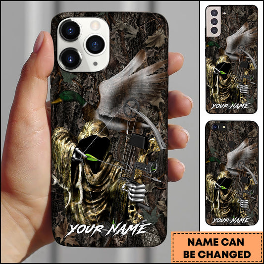 Maxcorners Hunting Grim Reaper Bowhunter Camo Personalized 3D Phone Case