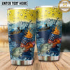 Maxcorners Fishing Tumbler Beer Foam Patriotic Splash Design Personalized Name Tumbler (13 Species)