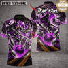 Maxcorners Bowling Bowling Ball & Pin Explosion Graphic Multicolor Customized Name, Team Name 3D Shirts