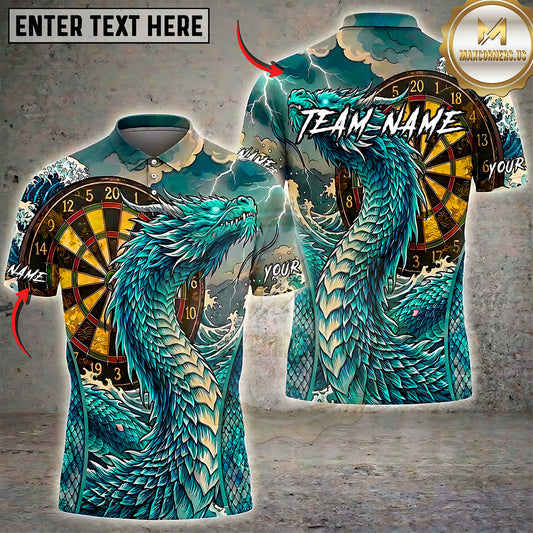 Maxcorners Darts Eastern Dragon Mountain Dartboard Multiple Options Personalized Name, Team Name 3D Shirt