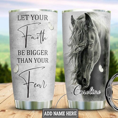 Maxcorners Stallion Majesty Horse Mug Personalized Name Tumbler