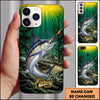 Maxcorners Underwater Sunbeam Nature Personalized Name Phone Case (13 Fish Species)