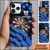 Maxcorners Strike Grunge Dartboard Modern Sport Personalized Name 3D Phone Case
