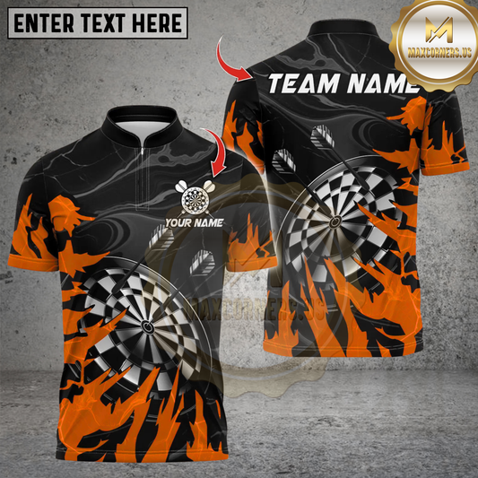 Maxcorners Darts DartBoard Grunge Multicolor Customized Name, Team Name 3D Shirts