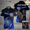 Maxcorners Darts Flaming Dartboard Multicolor Customized Name, Team Name And Photo 3D Shirt