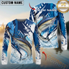 Maxcorners Fishing Technical Fish Scale Custom Name & Team Name 3D Shirts