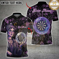Maxcorners Darts Mystic Fortune Teller Crystal Ball Dartboard Art Personalized Name, Team Name 3D Shirt