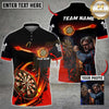 Maxcorners Darts Flaming Dartboard Multicolor Customized Name, Team Name And Photo 3D Shirt