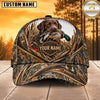 Maxcorners Dog Hunting And Duck Realistic Marsh Grass Camo Retriever Personalized Name 3D Cap