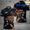 Maxcorners Billiards 8 Ball Tiger King Customized Name, Team Name 3D Shirt (6 Colors)