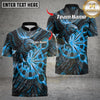 Maxcorners Darts Fire Thunder Lightning Eagle Multicolor Customized Name, Team Name 3D Shirt