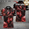 Maxcorners Grim Reaper Golf Polo Personalized Name, Team Name 3D Shirt (4 Colors)