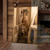 Maxcorners Deer Canvas Funny Bathroom Toilet Paper Humor Canvas Wall Art