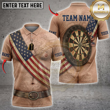 Maxcorners Darts Cowboy Belt Body Dartboard Personalized Name 3D Unisex Shirt