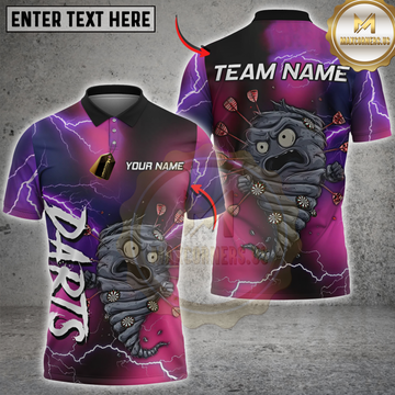 Maxcorners Darts Tornado Monster Lightning Personalized Name 3D Unisex Shirt