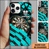 Maxcorners Strike Grunge Dartboard Modern Sport Personalized Name 3D Phone Case