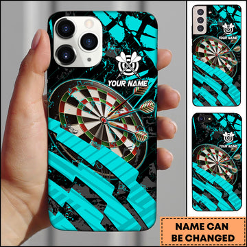 Maxcorners Strike Grunge Dartboard Modern Sport Personalized Name 3D Phone Case