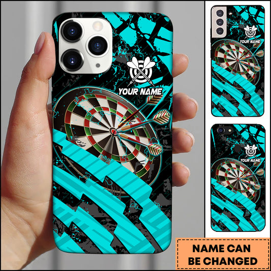 Maxcorners Strike Grunge Dartboard Modern Sport Personalized Name 3D Phone Case