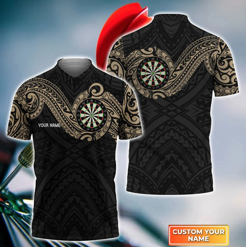 Maxcorners Dart Personalized Name Maori Tattoo 3D Shirt