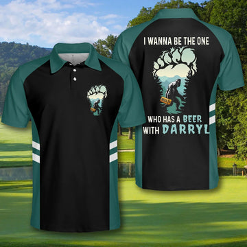 Maxcorners Bigfoot Mens Golf Polo Shirt, Mens Golf Gift, Mens Golf Shirt