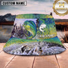 Maxcorners Fishing Water Splash Fish Scale Collage Personalized 3D Bucket Hat (13 Fish Species)