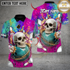Maxcorners Bowling Skull Splash Strike Multicolor Customized Name Team Name 3D Shirts