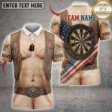 Maxcorners Darts Funny Pale Body Belt Buckle Dartboard Personalized Name 3D Unisex Shirt
