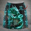 Maxcorners Darts Golden Dragon Smoke Personalized 3D Skirts With Shorts