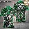 Maxcorners Darts Angry Panda Mascot Bamboo Leaf Target Board Graphic Multicolor Customized Name, Team Name 3D Shirts