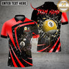 Maxcorners Billiards 8 Ball & 9 Ball Metallic Break Glass Customized Name, Team Name 3D Shirt (6 Colors)