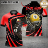 Maxcorners Billiards 8 Ball & 9 Ball Metallic Break Glass Customized Name, Team Name 3D Shirt (6 Colors)