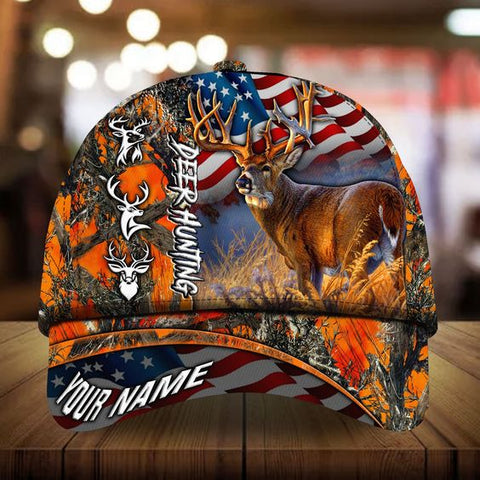 Maxcorners Camohide Deer Hunting Flat Personalized Cap