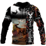 Maxcorners Deer Hunting B5 3D Over Printed Hoodie