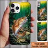 Maxcorners Underwater Sunbeam Nature Personalized Name Phone Case (13 Fish Species)