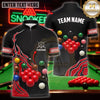 Maxcorners Billiards Gear Honeycomb Background Art Multicolor Customized Name 3D Shirt