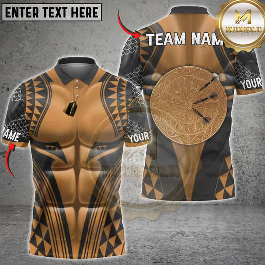 Maxcorners Darts Vintage Wooden Dartboard Classic Style Personalized Name, Team Name 3D Shirt