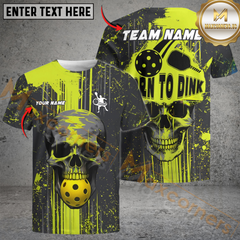 Maxcorners Born To Dink Pickleball Personalized Name, Team Name Unisex Shirt