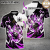 Maxcorners Bowling Pins & Dynamic Ball Impact Graphic Multicolor Customized Name, Team Name 3D Shirts