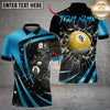Maxcorners Billiards 8 Ball & 9 Ball Metallic Break Glass Customized Name, Team Name 3D Shirt (6 Colors)