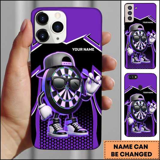 Maxcorners Cool Street Dartboard Character Urban Style Personalized Name 3D Phone Case