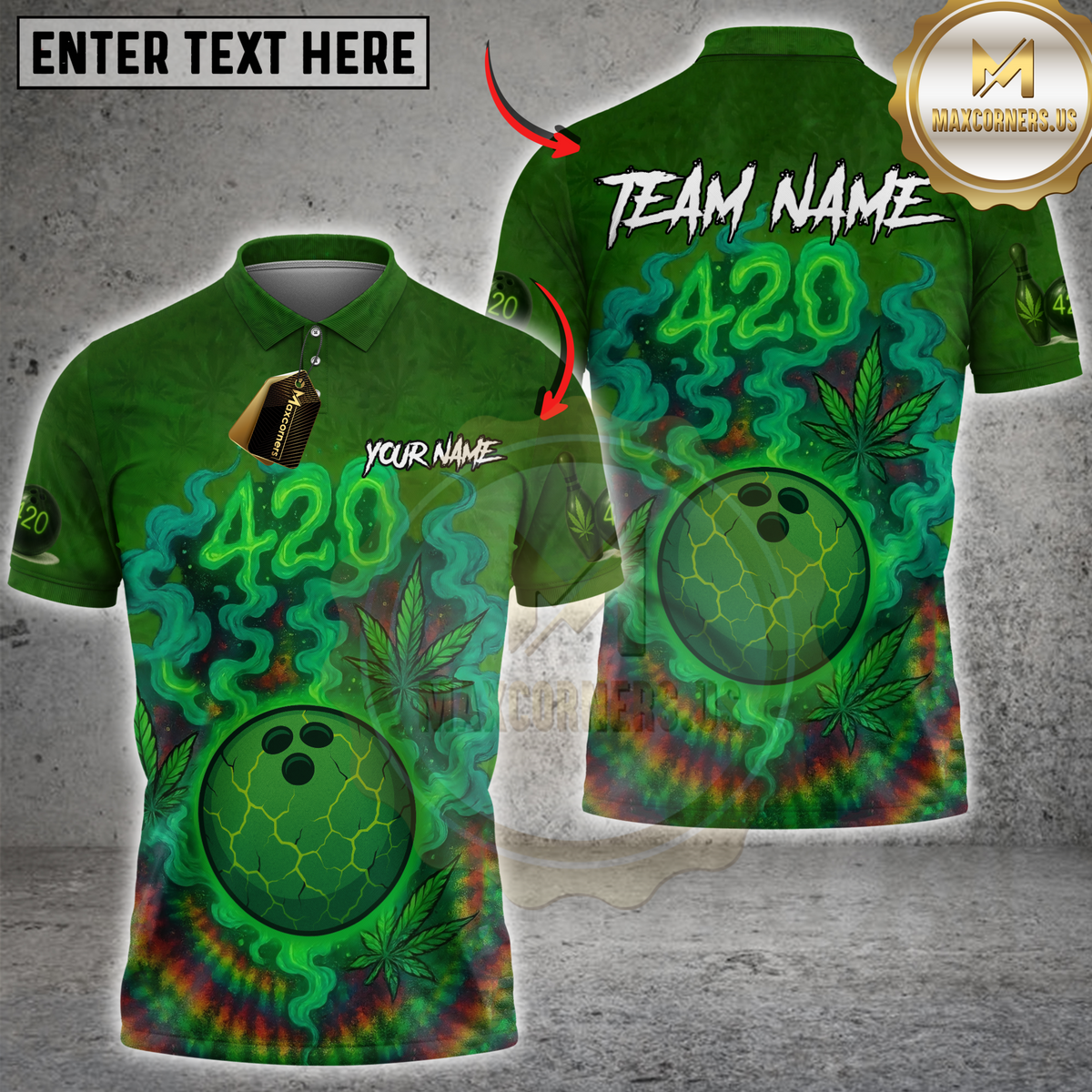 Maxcorners Bowling 420 CNB Personalized Name 3D Unisex Shirt