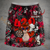 Maxcorners Darts Pink 420 Smoking Bear Graffiti Personalized 3D Skirts With Shorts