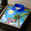 Maxcorners Santa Christmas In July Beach Golf Shirt, Christmas Golf Shirt, Women’s Golf Polo LM1507